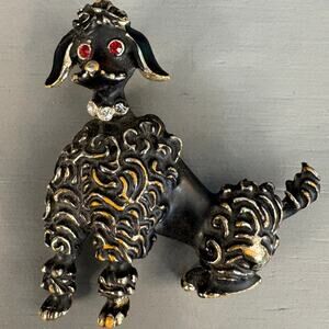 Vintage Poodle Brooch